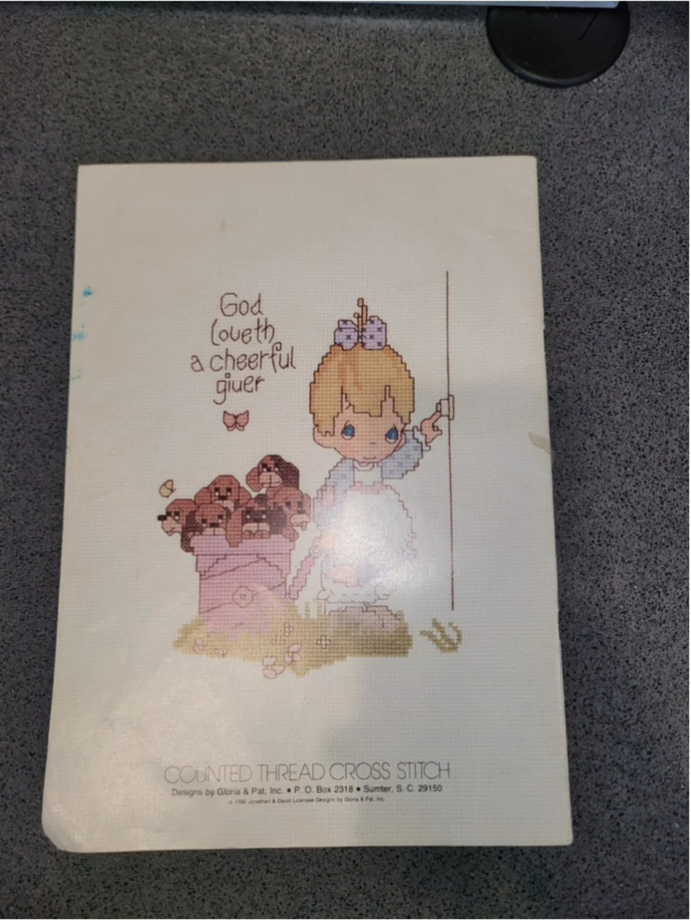 Vintage Precious Moments Cross Stitch Book PM-3 Dear Jon 1982 Gloria & Pat